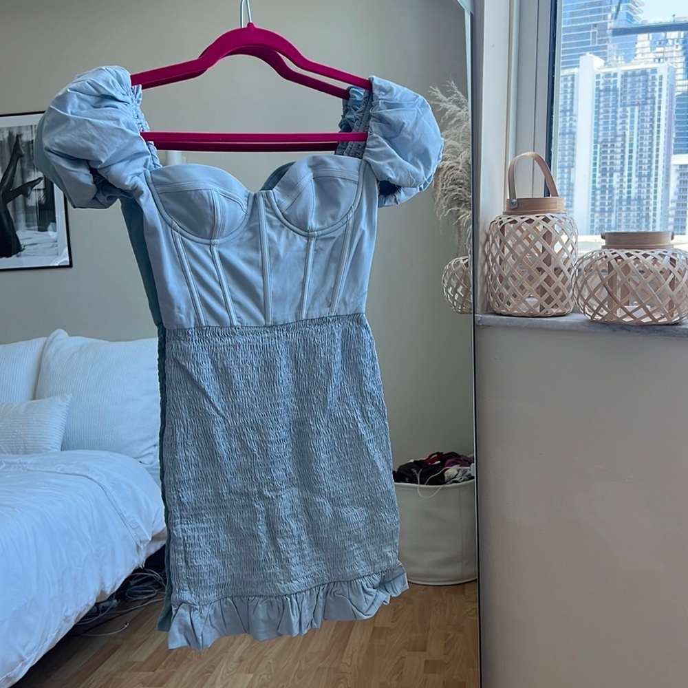 Oh Polly light blue dress. Size UK 4, fits like a US 2. Never worn